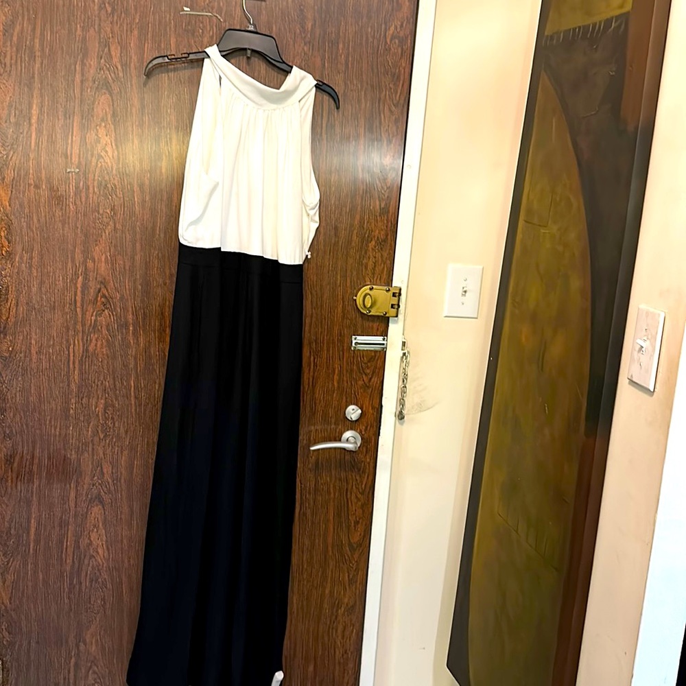 Black wide leg jumpsuit